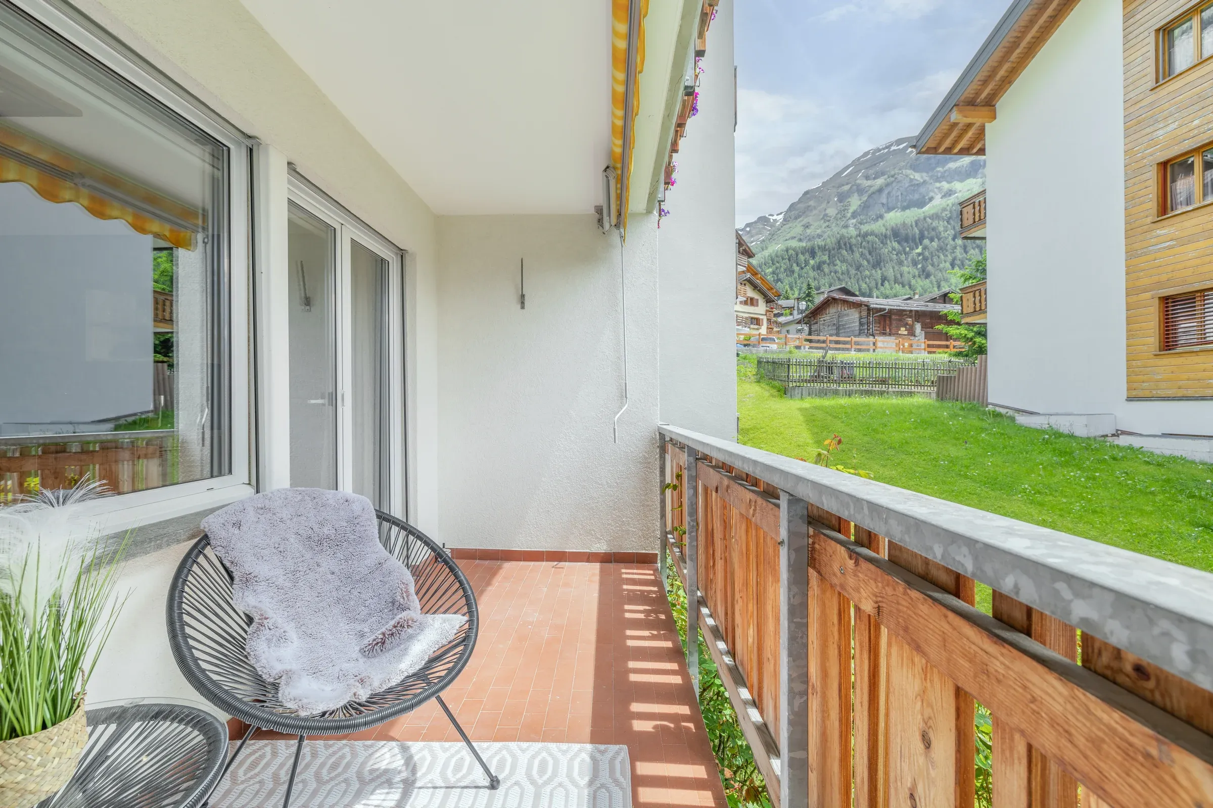 Balcone con vista sul paesaggio montano